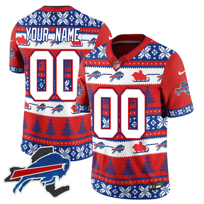 Custom Name/Gender Bills 2024 Christmas Vapor Limited Jersey N1 409VTTLJS033