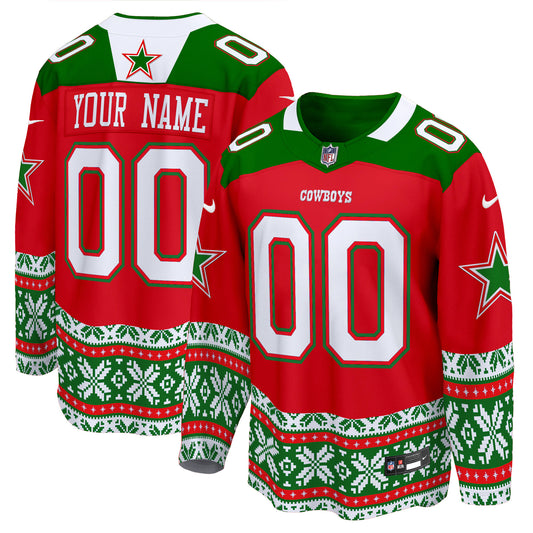 Dallas Cowboys 2024 Christmas Premier Breakaway Custom Jersey - All Printed