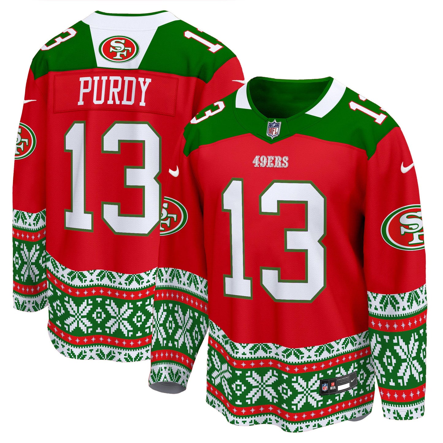 49ers 2024 Christmas Premier Breakaway Jersey - All Printed