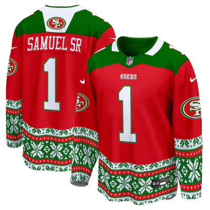 49ers 2024 Christmas Premier Breakaway Jersey - All Printed