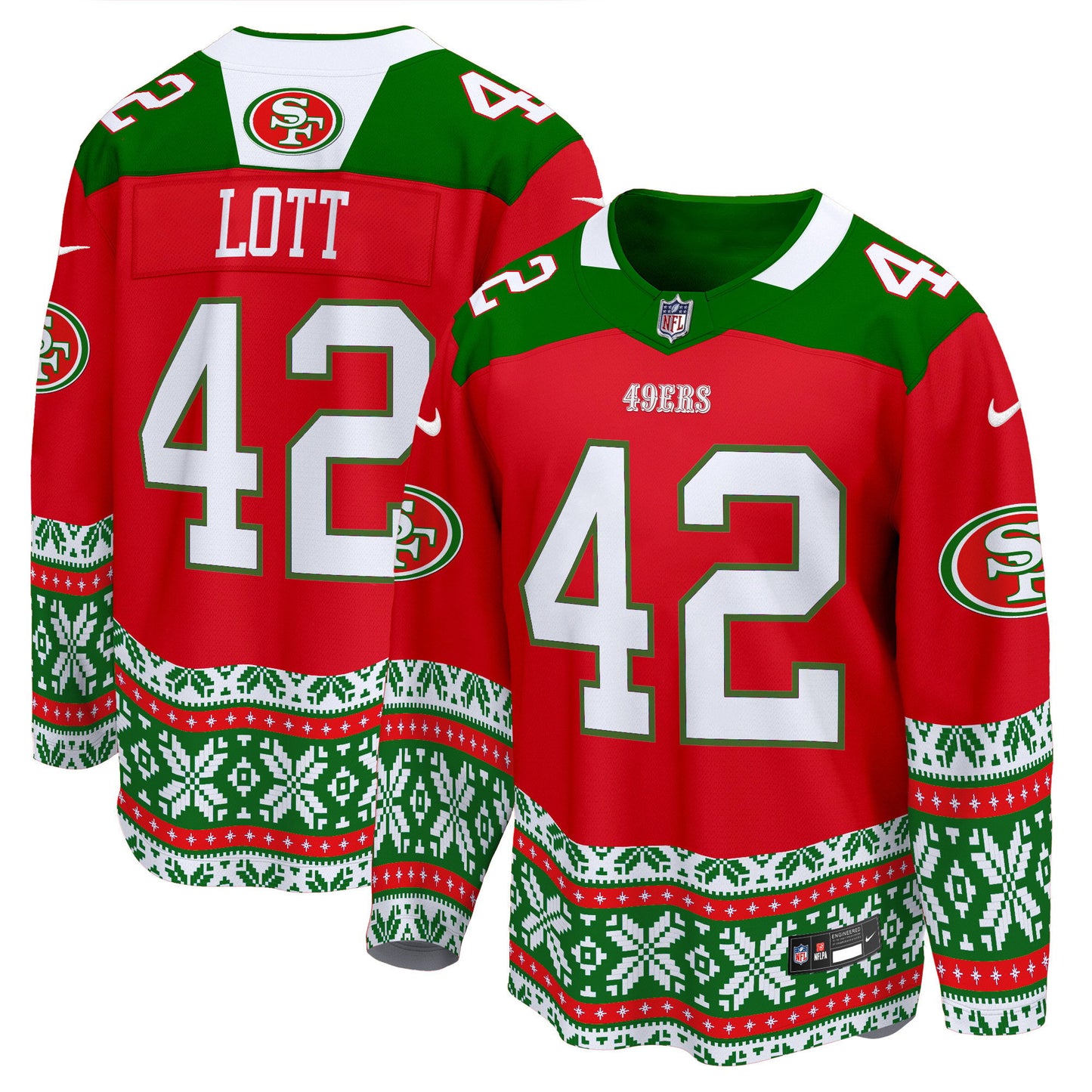 49ers 2024 Christmas Premier Breakaway Jersey - All Printed