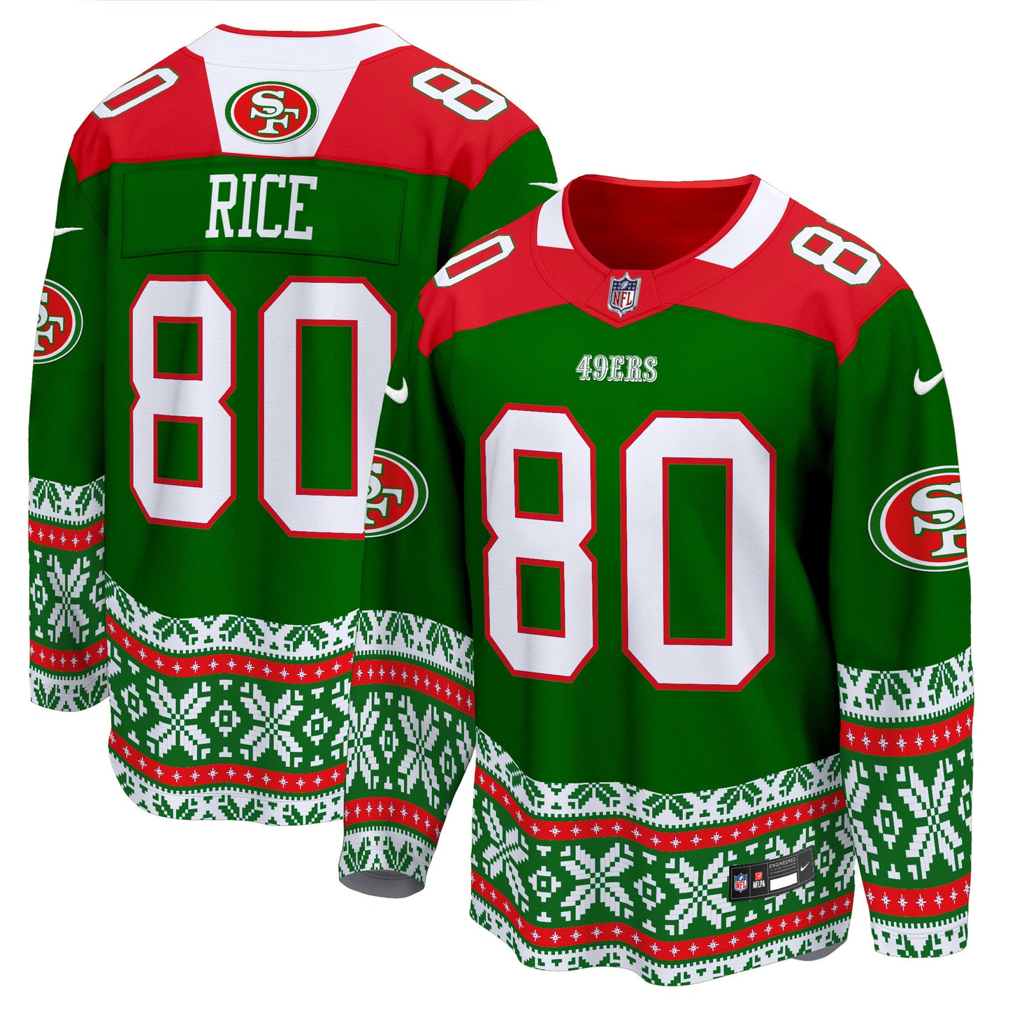 49ers 2024 Christmas Premier Breakaway Jersey - All Printed