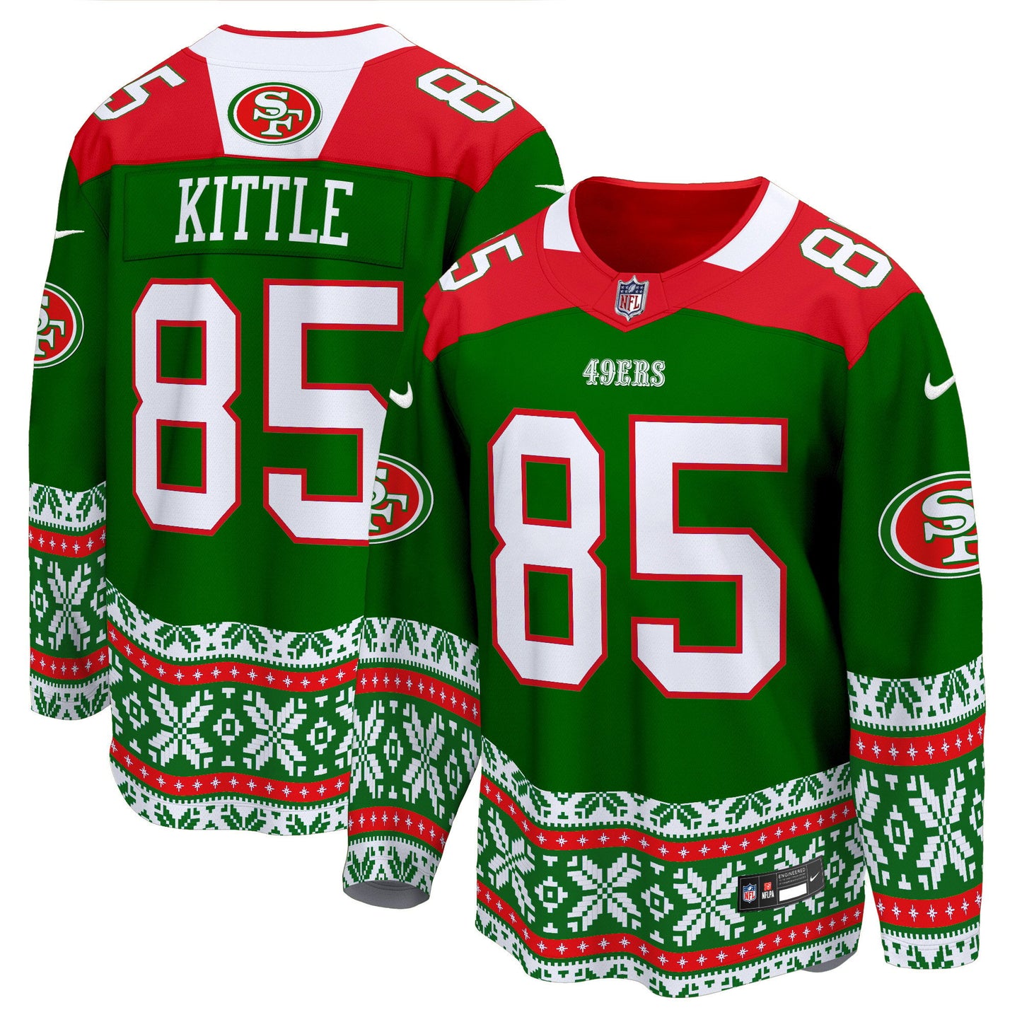 49ers 2024 Christmas Premier Breakaway Jersey - All Printed