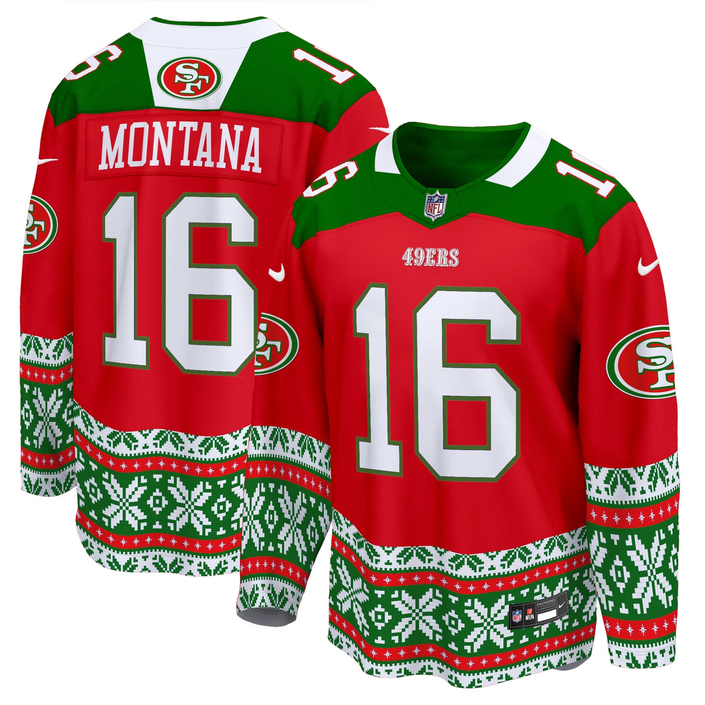 49ers 2024 Christmas Premier Breakaway Jersey - All Printed