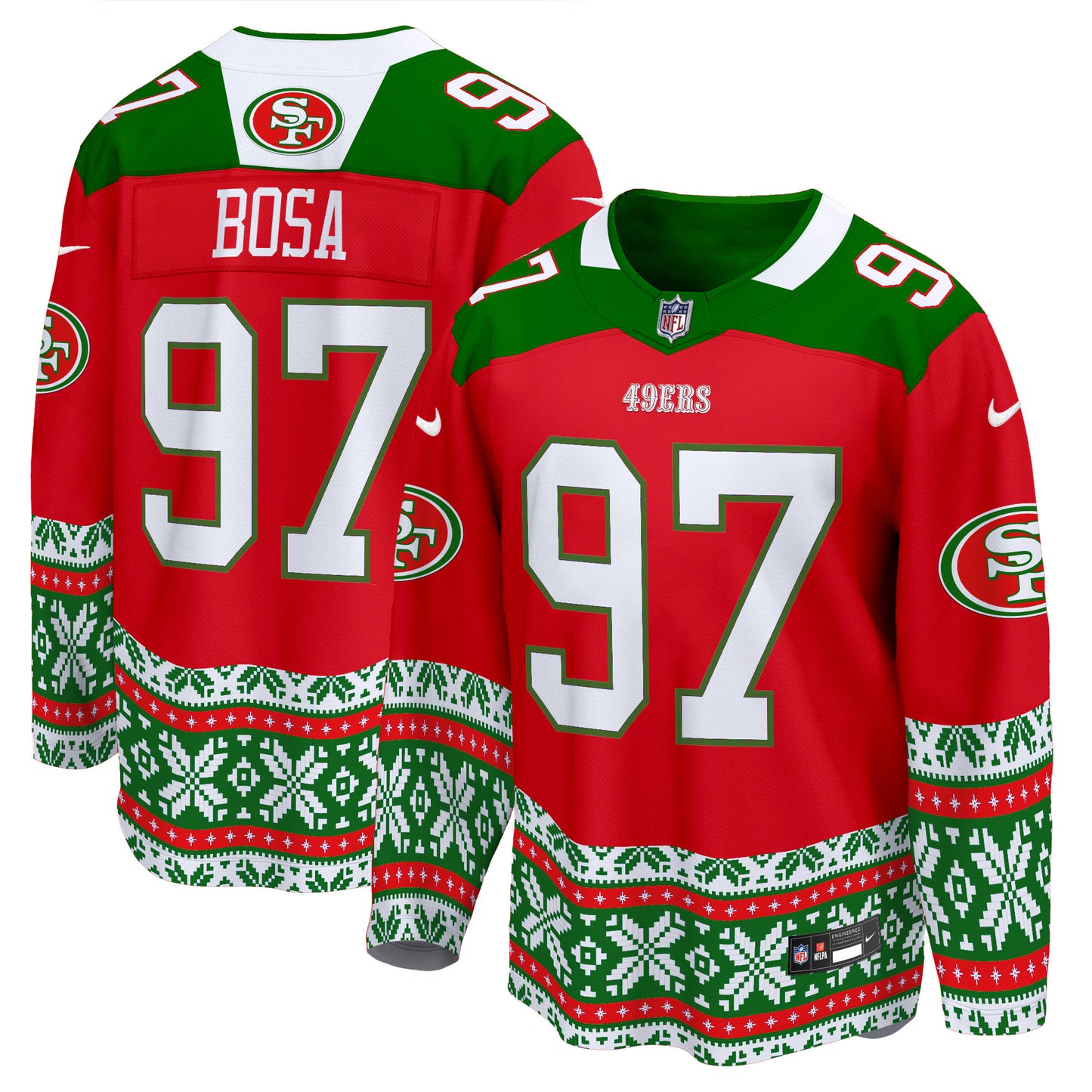 49ers 2024 Christmas Premier Breakaway Jersey - All Printed