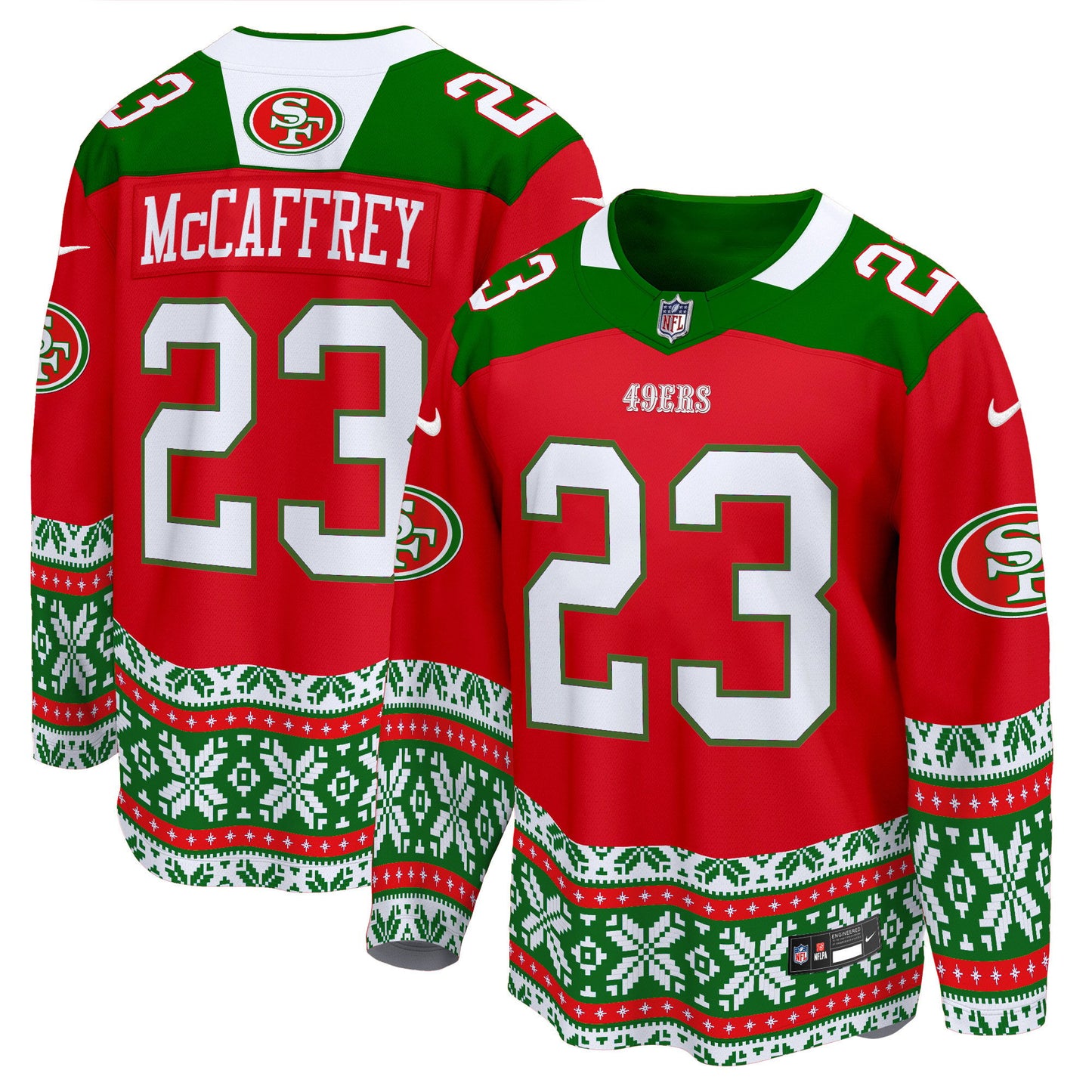 49ers 2024 Christmas Premier Breakaway Jersey - All Printed