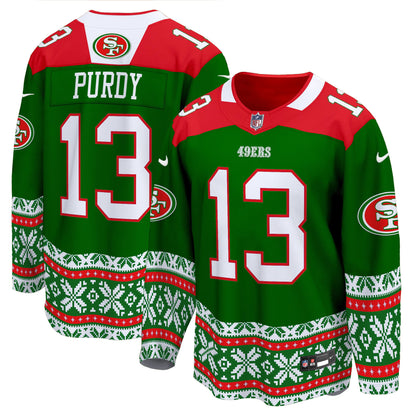 49ers 2024 Christmas Premier Breakaway Jersey - All Printed