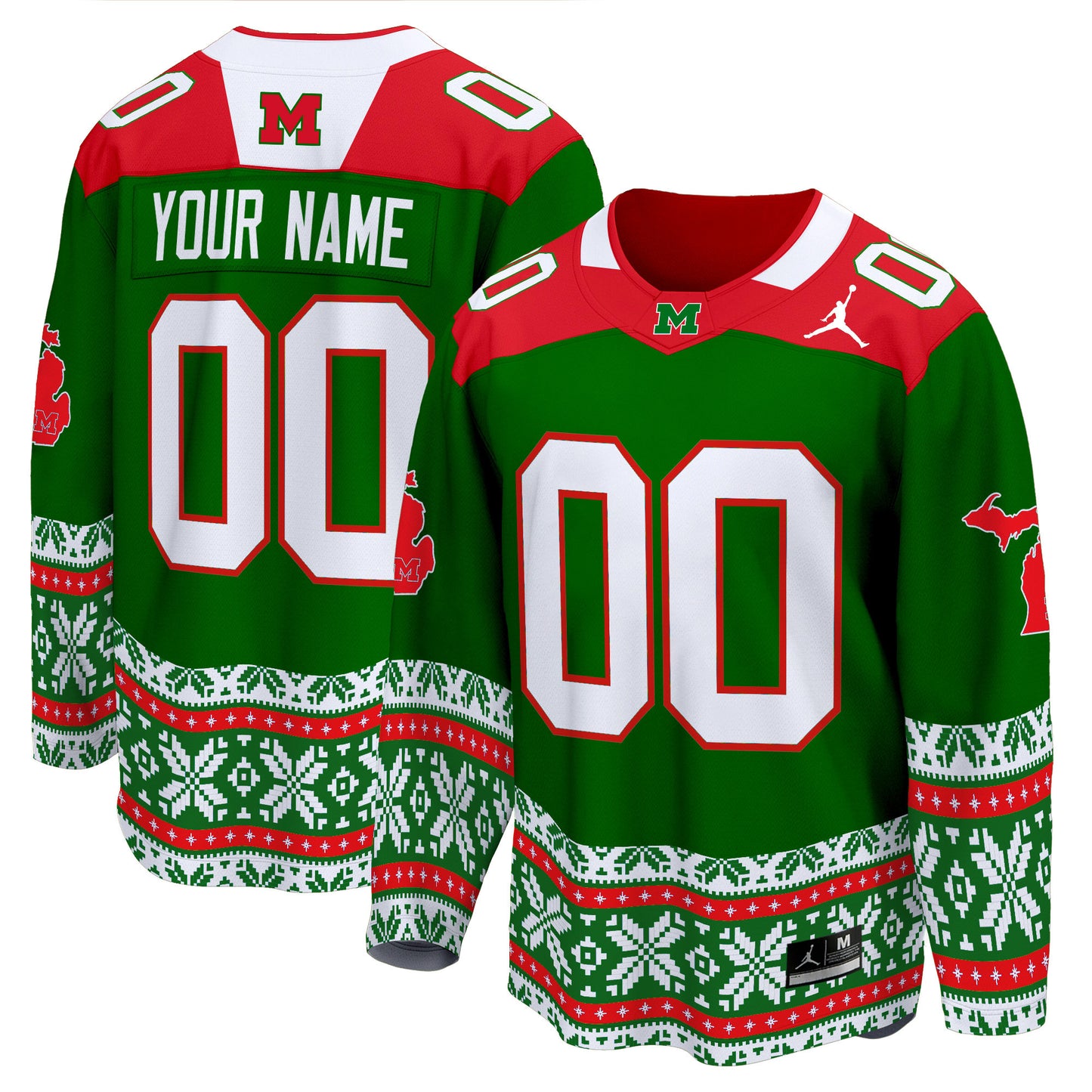 Michigan Wolverines 2024 Christmas Premier Breakaway Custom Jersey - All Printed