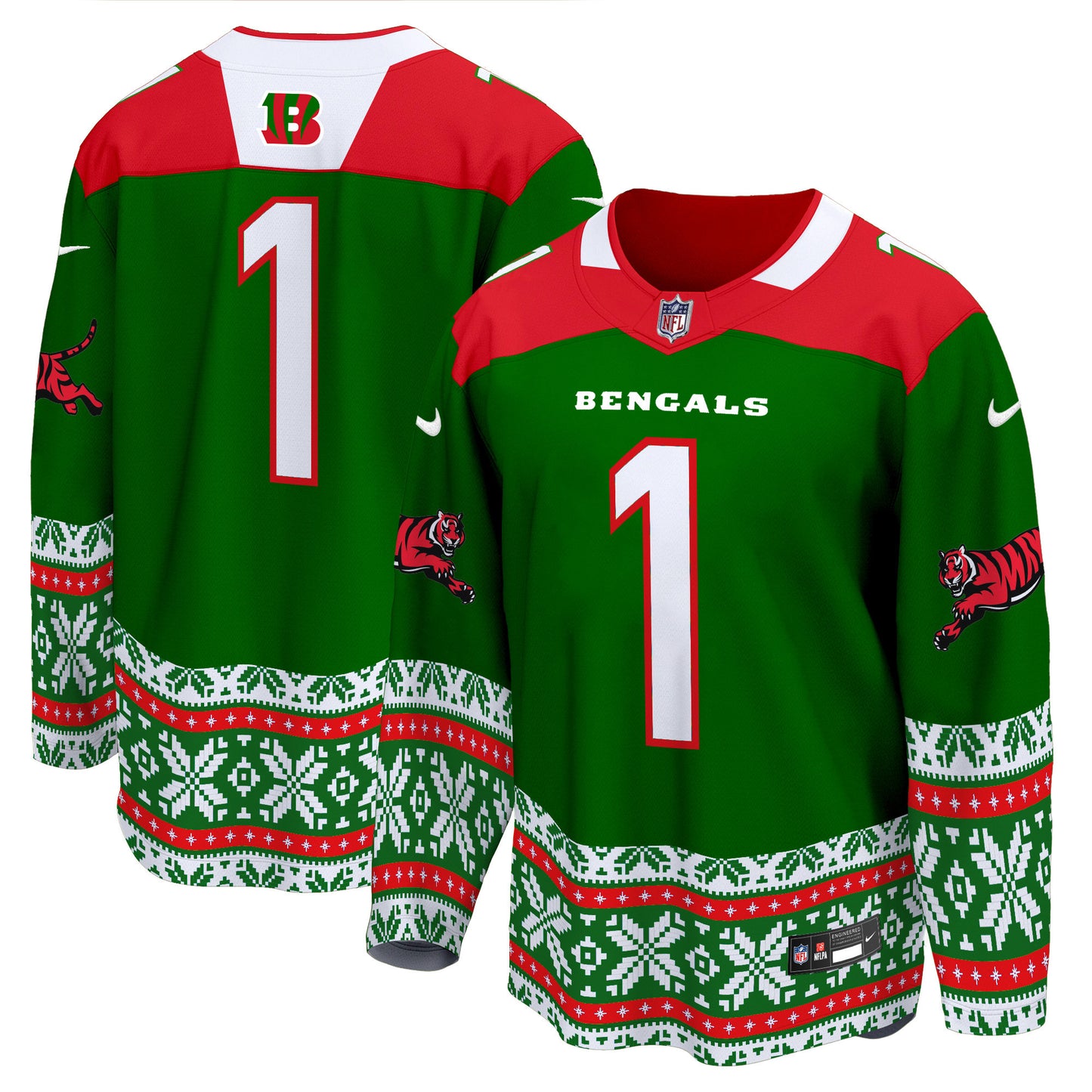 Cincinnati Bengals 2024 Christmas Premier Breakaway Jersey - All Printed