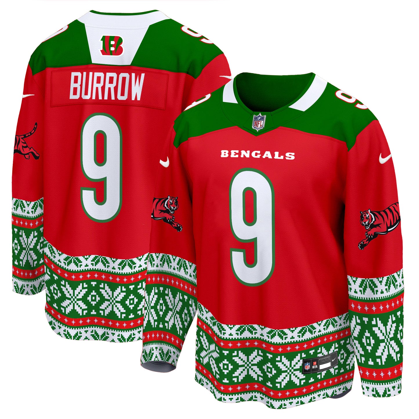 Cincinnati Bengals 2024 Christmas Premier Breakaway Jersey - All Printed