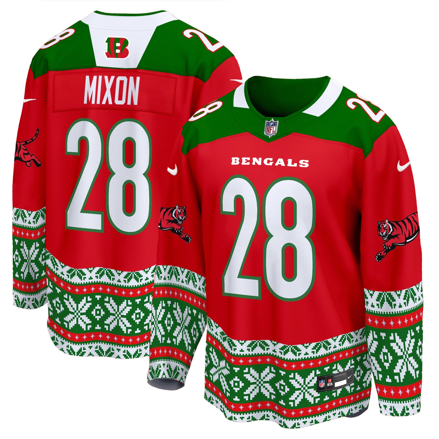 Cincinnati Bengals 2024 Christmas Premier Breakaway Jersey - All Printed