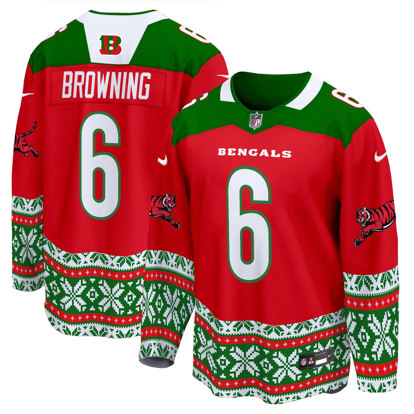 Cincinnati Bengals 2024 Christmas Premier Breakaway Jersey - All Printed