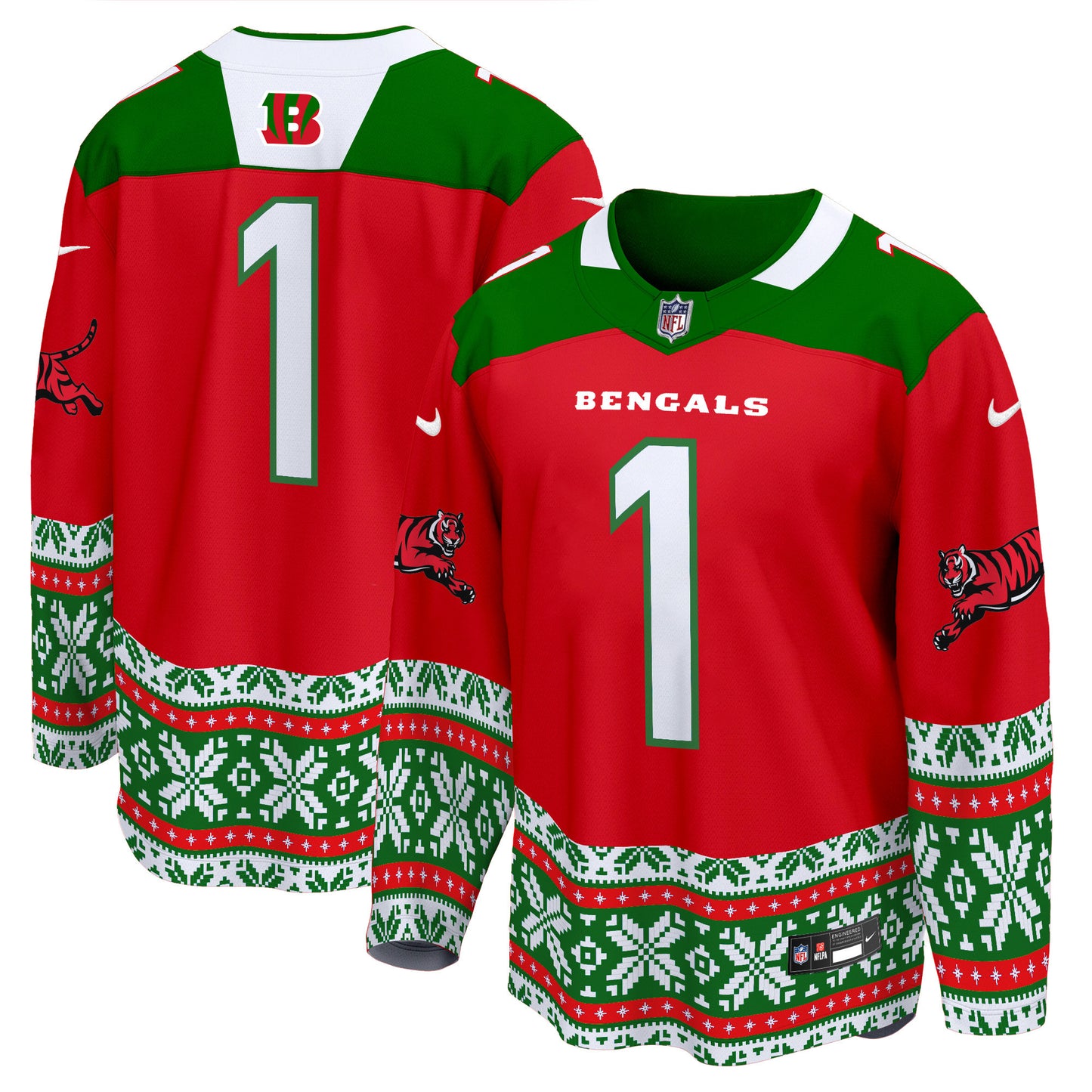 Cincinnati Bengals 2024 Christmas Premier Breakaway Jersey - All Printed