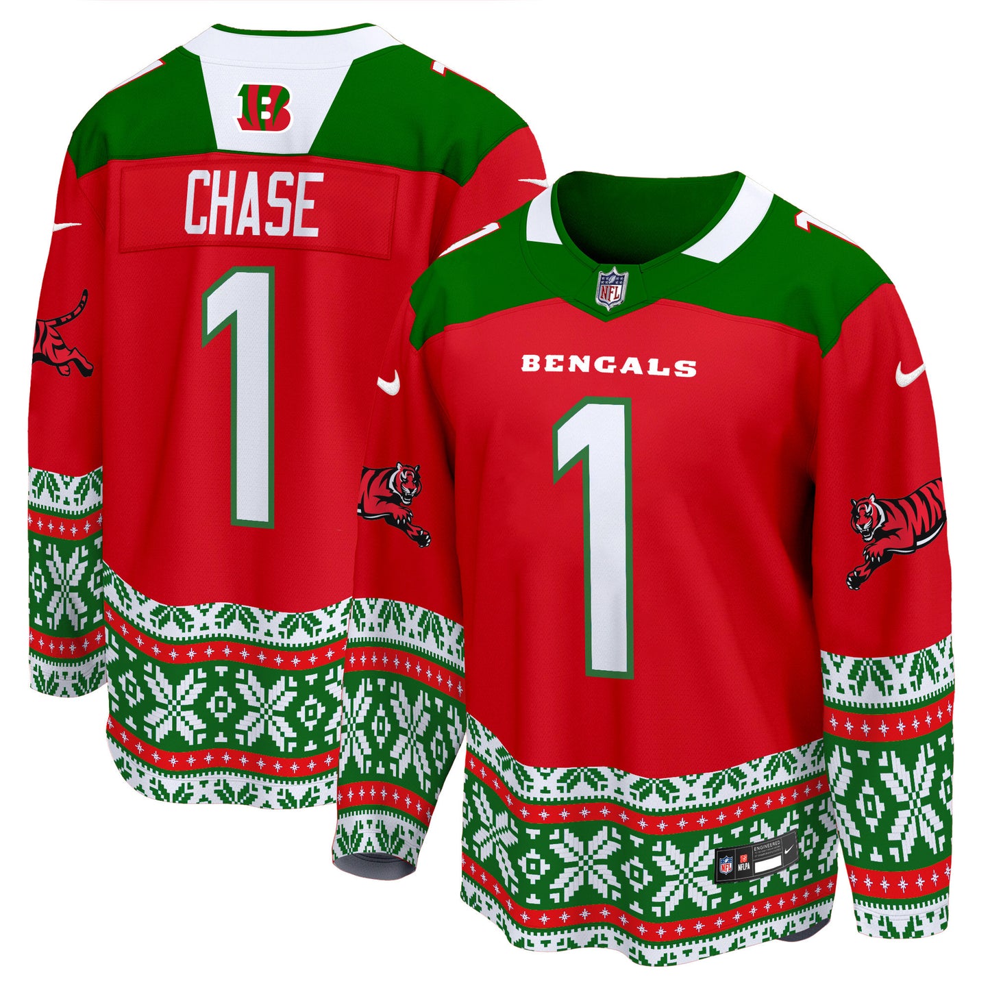 Cincinnati Bengals 2024 Christmas Premier Breakaway Jersey - All Printed