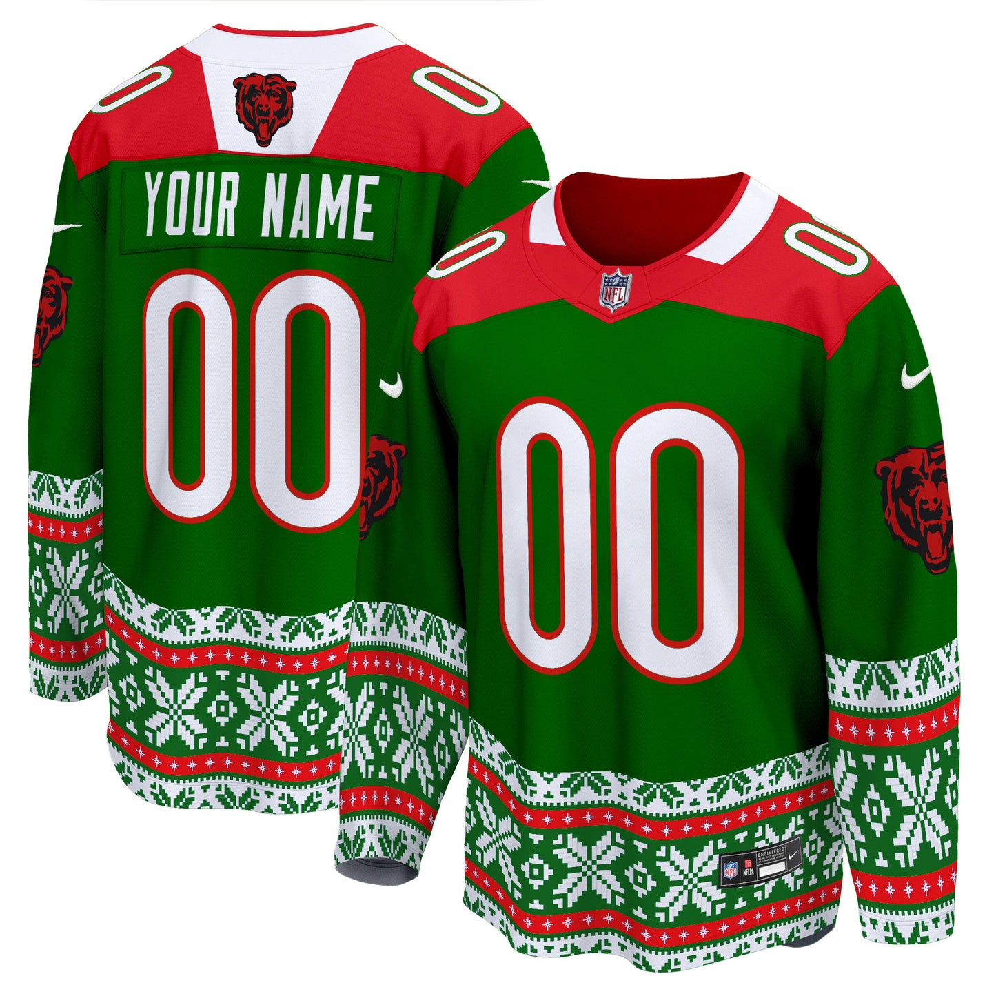 Bears 2024 Christmas Premier Breakaway Custom Jersey - All Printed