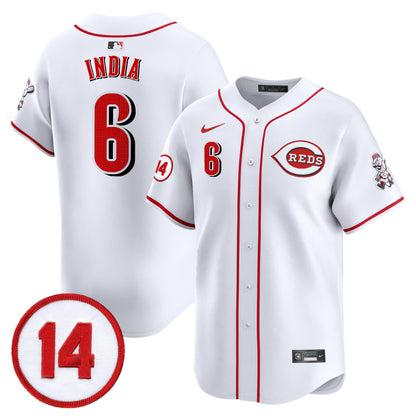 Cincinnati Reds Pete Rose Patch Vapor Premier Limited Jersey - All Stitched