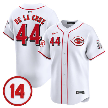 Cincinnati Reds Pete Rose Patch Vapor Premier Limited Jersey - All Stitched