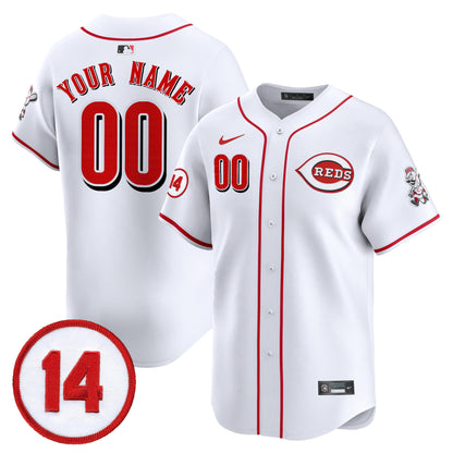 Cincinnati Reds Pete Rose Patch Vapor Premier Limited Custom Jersey - All Stitched