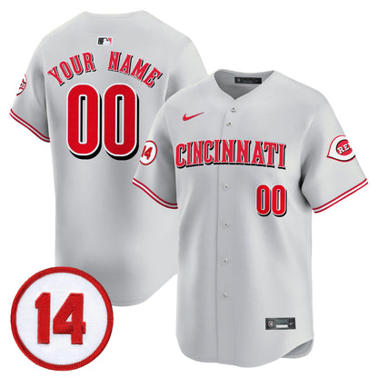 Cincinnati Reds Pete Rose Patch Vapor Premier Limited Custom Jersey - All Stitched