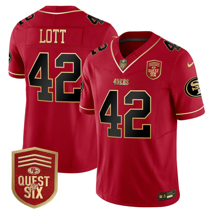 49ers Quest For Six Patch Vapor Limited Jersey - All Stitched