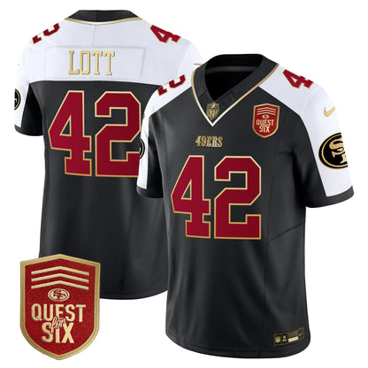 49ers Quest For Six Patch Vapor Limited Jersey - All Stitched