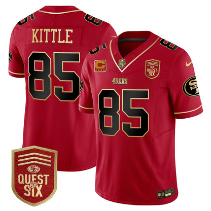 49ers Quest For Six Patch Vapor Limited Jersey - All Stitched