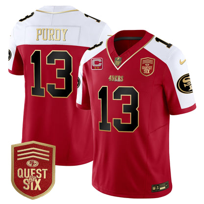 49ers Quest For Six Patch Vapor Limited Jersey - All Stitched