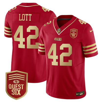 49ers Quest For Six Patch Vapor Limited Jersey - All Stitched