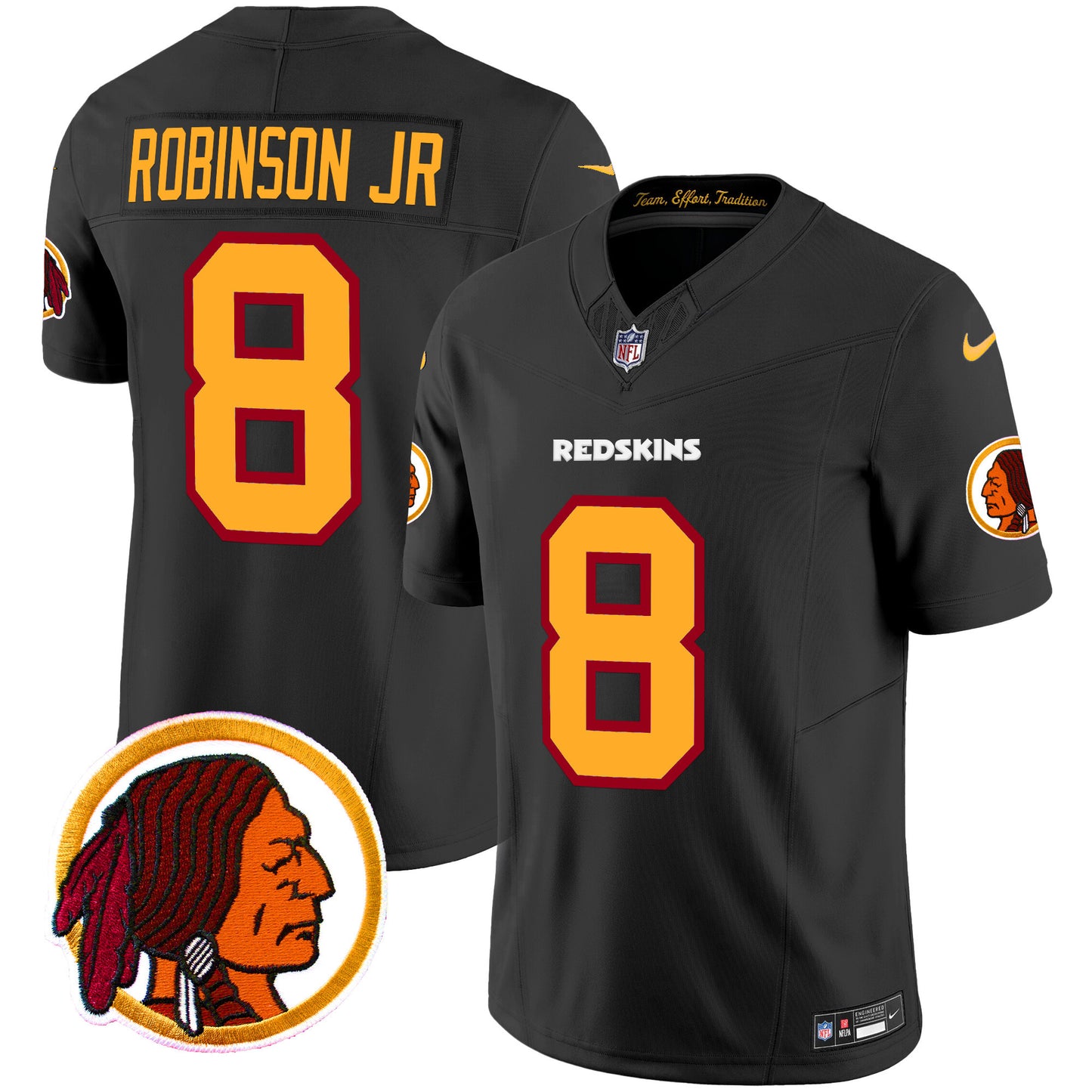 Washington Redskins Throwback Vapor Limited Jersey V2 - All Stitched