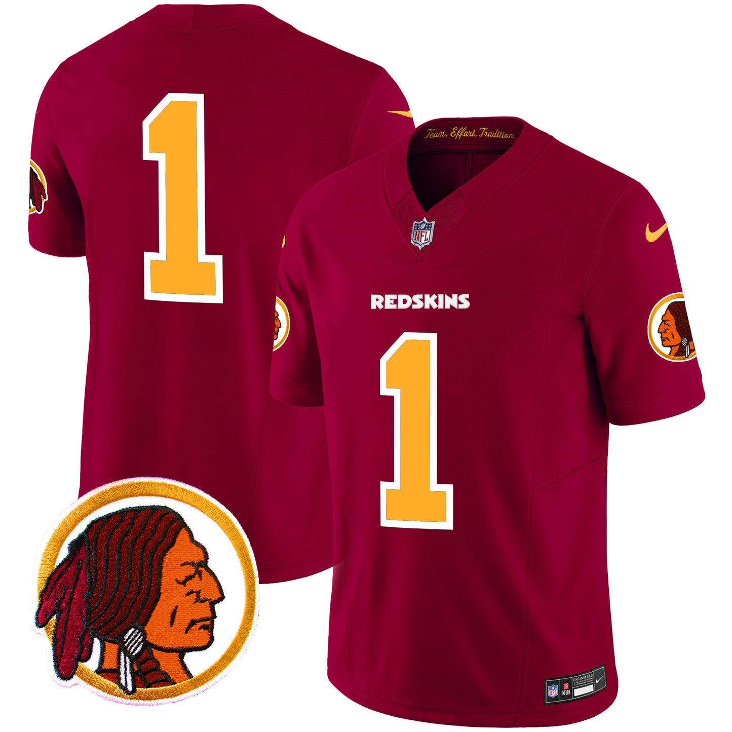 Washington Redskins Throwback Vapor Limited Jersey V2 - All Stitched