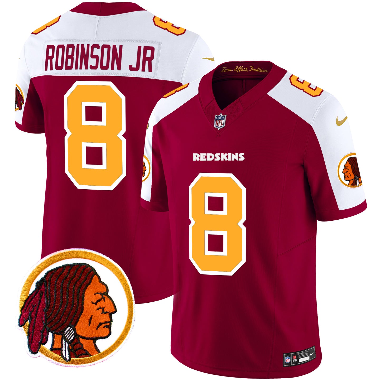 Washington Redskins Throwback Vapor Limited Jersey V2 - All Stitched