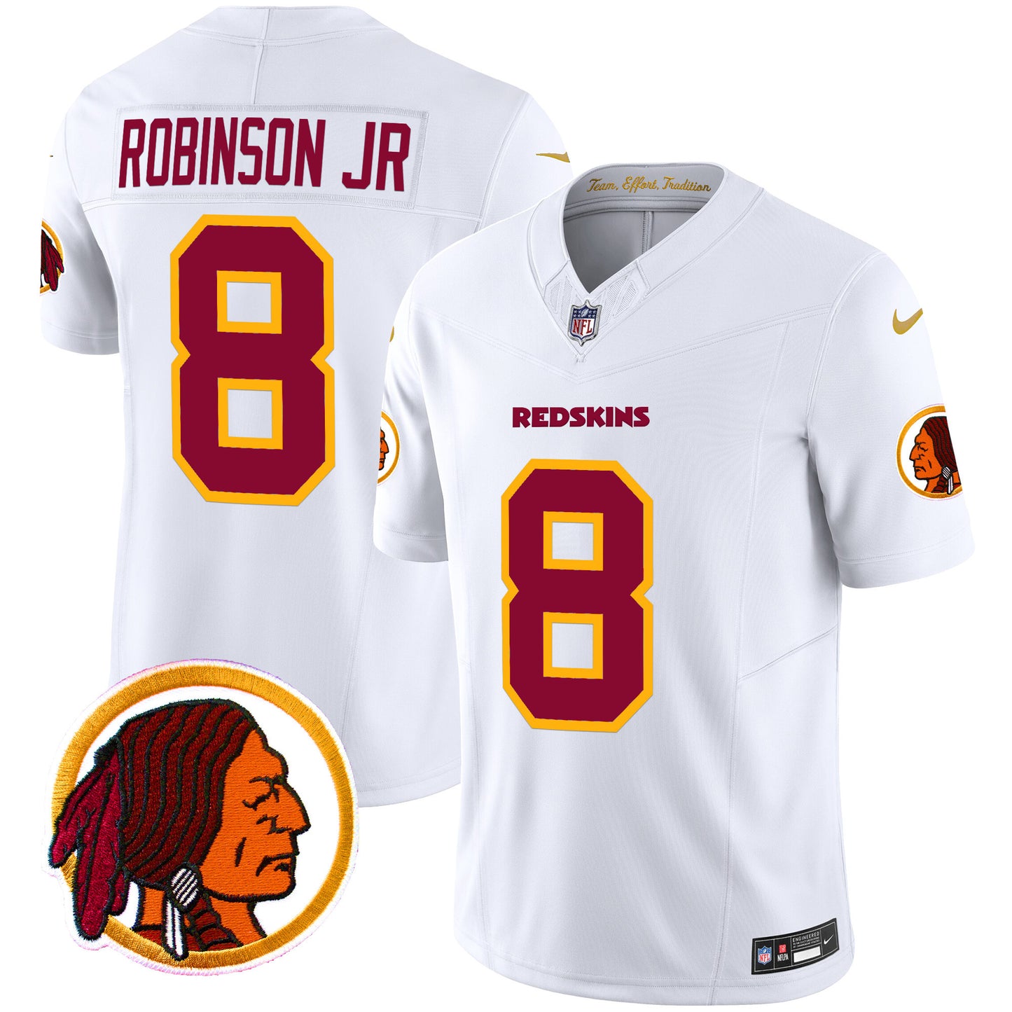 Washington Redskins Throwback Vapor Limited Jersey V2 - All Stitched