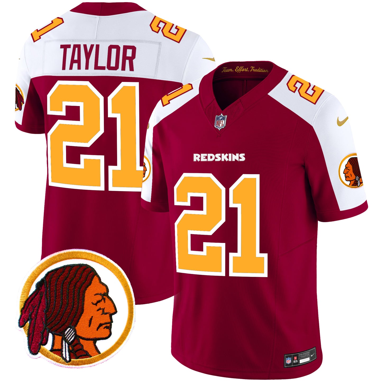 Washington Redskins Throwback Vapor Limited Jersey V2 - All Stitched