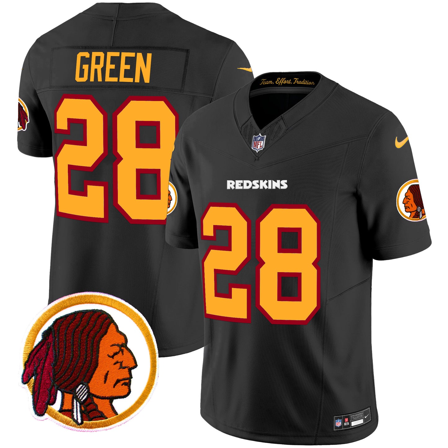 Washington Redskins Throwback Vapor Limited Jersey V2 - All Stitched