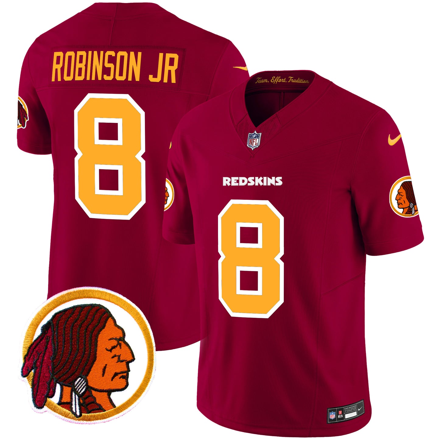 Washington Redskins Throwback Vapor Limited Jersey V2 - All Stitched