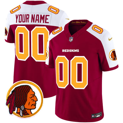 Washington Redskins Throwback Vapor Limited Custom Jersey V2 - All Stitched