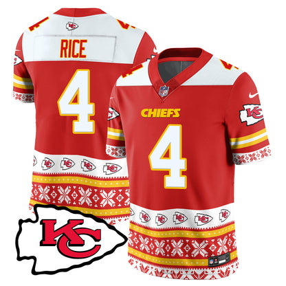 Chiefs 2024 Christmas Vapor Limited Jersey - Printed 410VTTLJS002