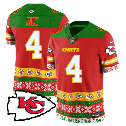 Chiefs 2024 Christmas Vapor Limited Jersey - Printed 410VTTLJS002