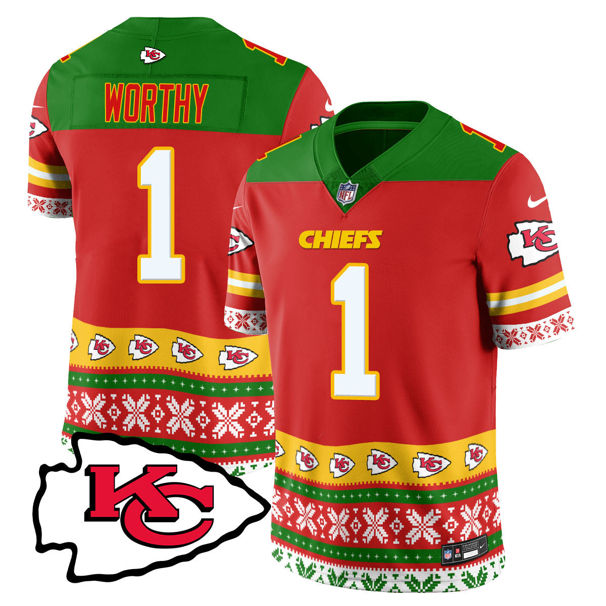 Chiefs 2024 Christmas Vapor Limited Jersey - Printed 410VTTLJS002