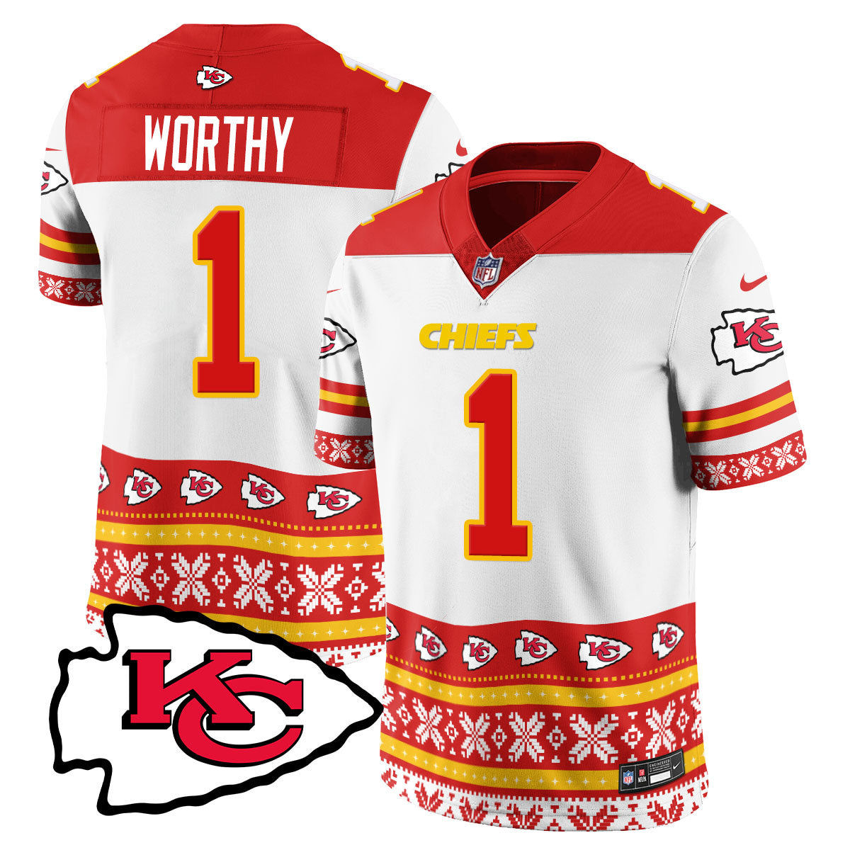 Chiefs 2024 Christmas Vapor Limited Jersey - Printed 410VTTLJS002