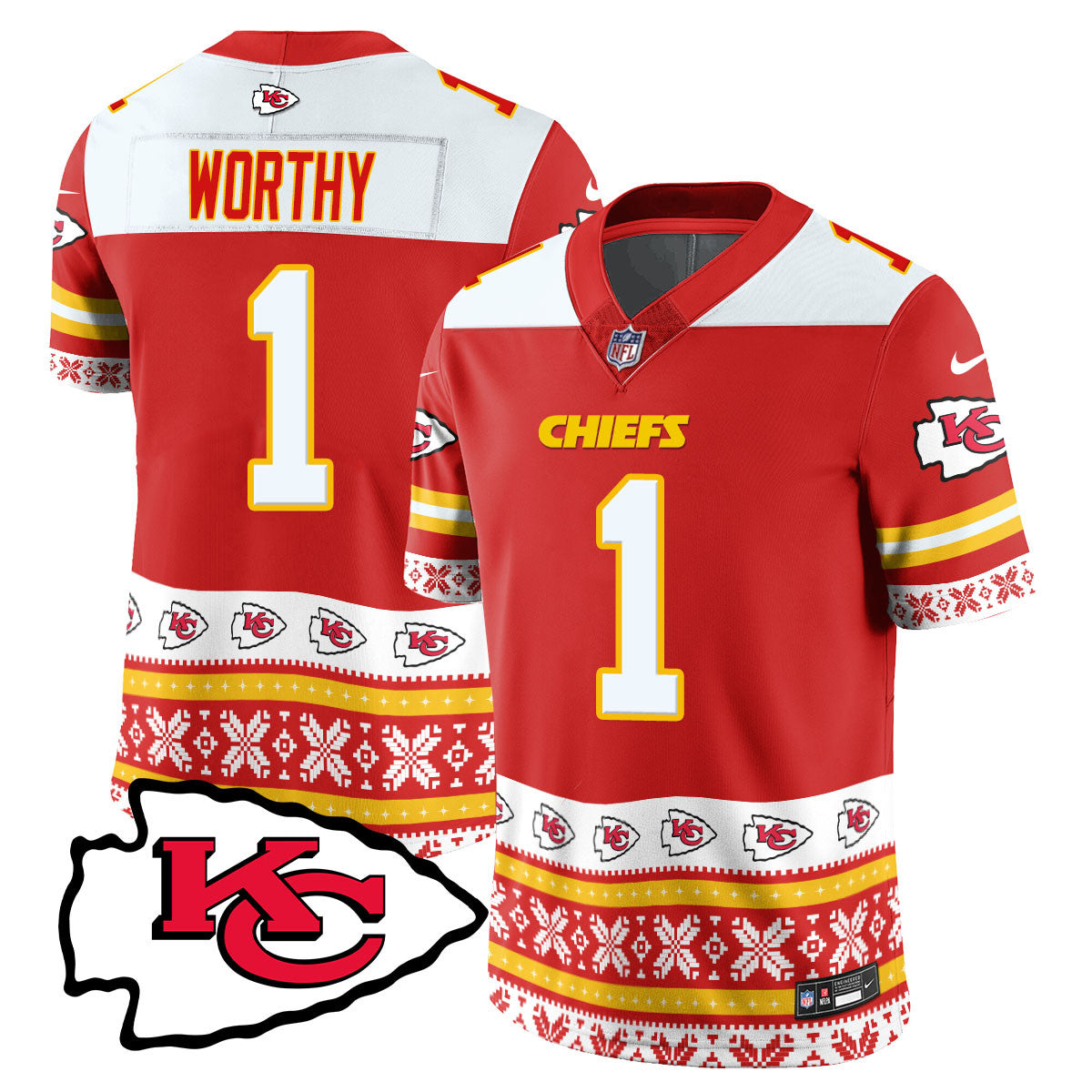 Chiefs 2024 Christmas Vapor Limited Jersey - Printed 410VTTLJS002