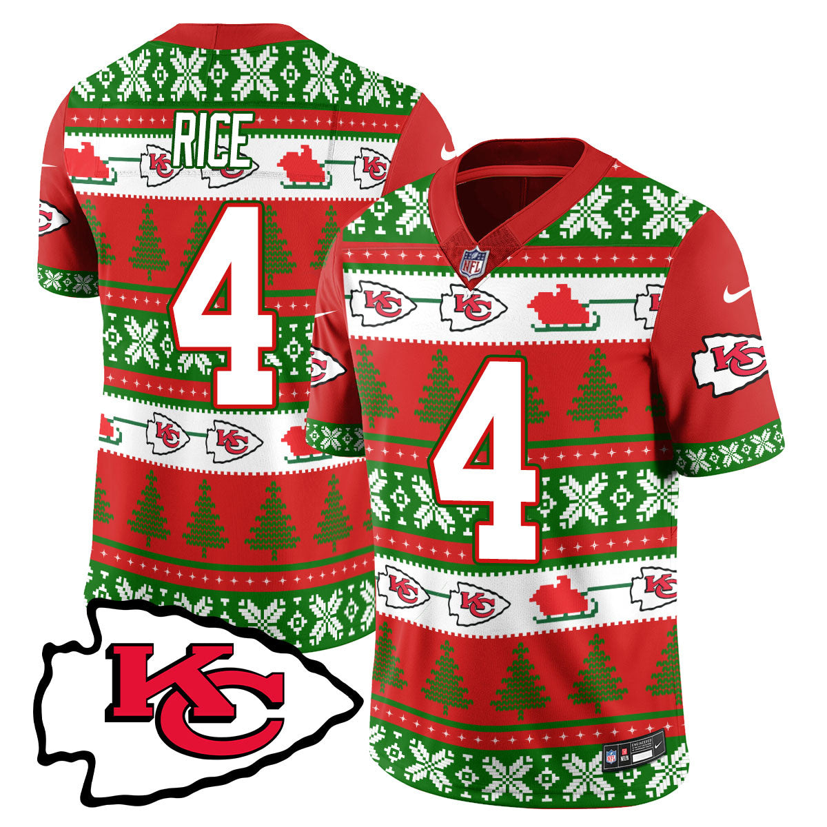 Chiefs 2024 Christmas Vapor Limited Jersey N1 - Printed 410VTTLJS002