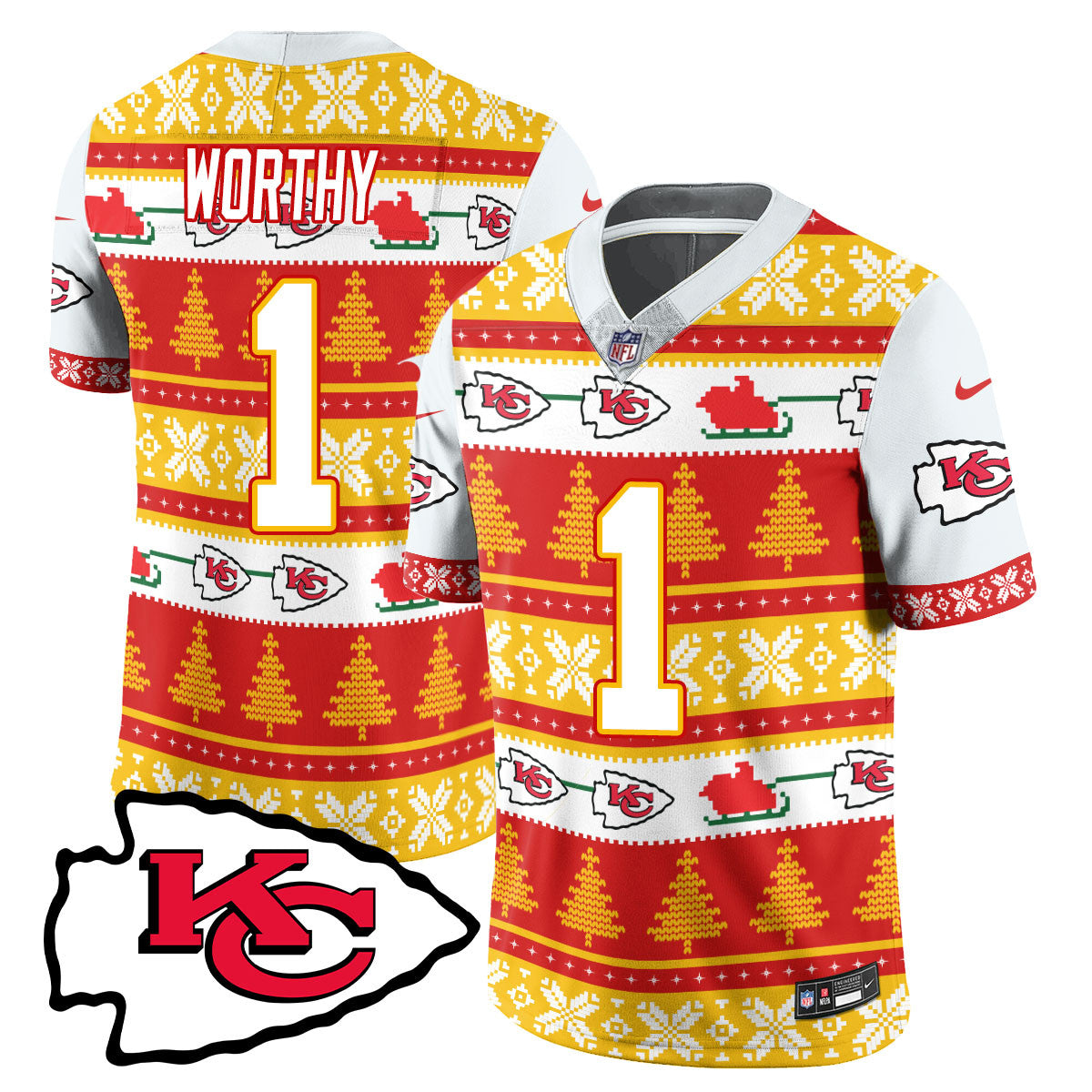 Chiefs 2024 Christmas Vapor Limited Jersey N1 - Printed 410VTTLJS002