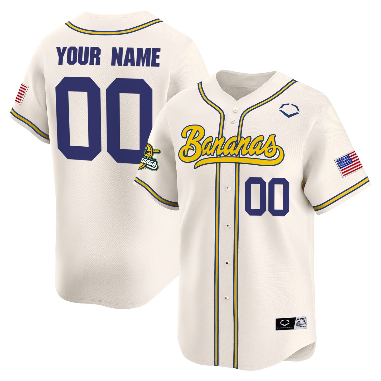 Savannah Bananas Vapor Premier Limited Custom Jersey - All stitched