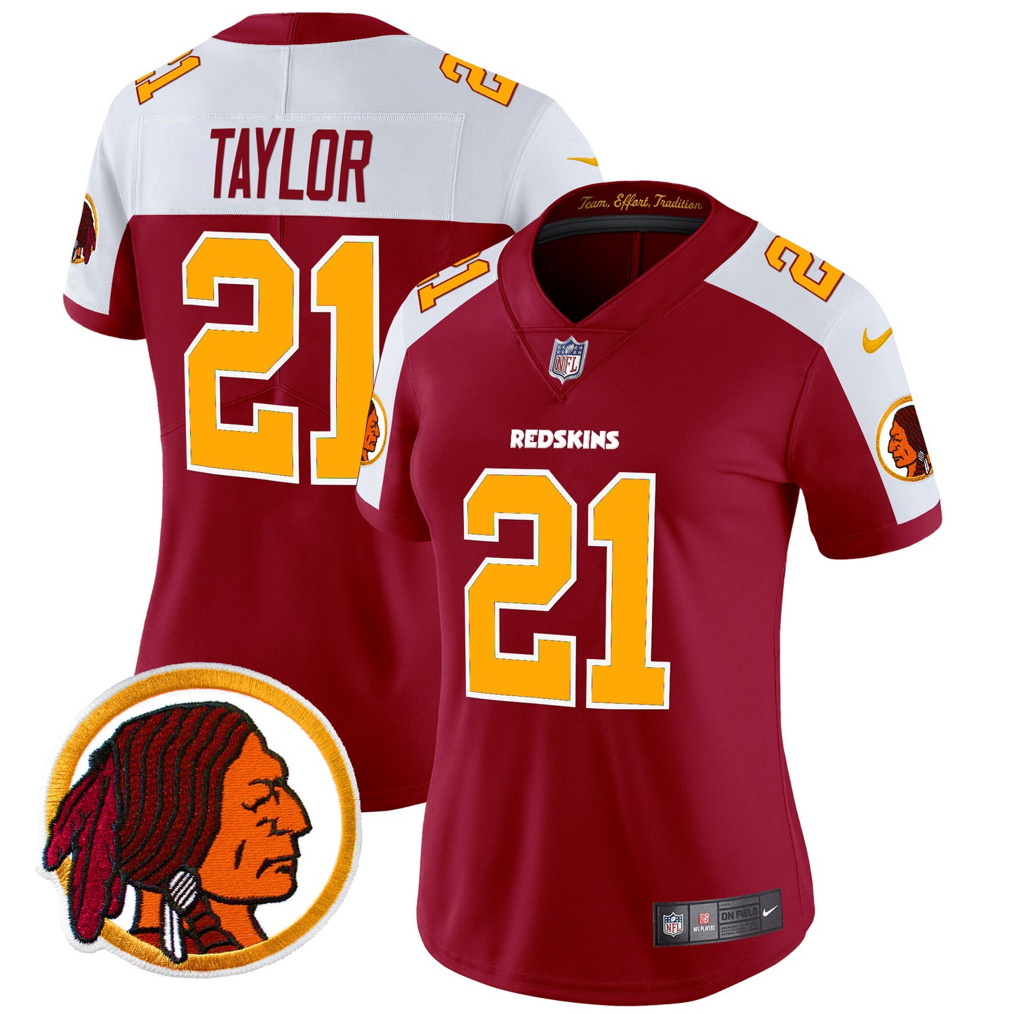 Women's Washington Redskins Throwback Vapor Limited Jersey V2 - All Stitched