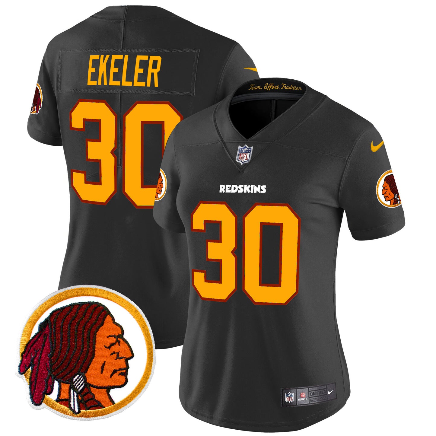 Women's Washington Redskins Throwback Vapor Limited Jersey V2 - All Stitched