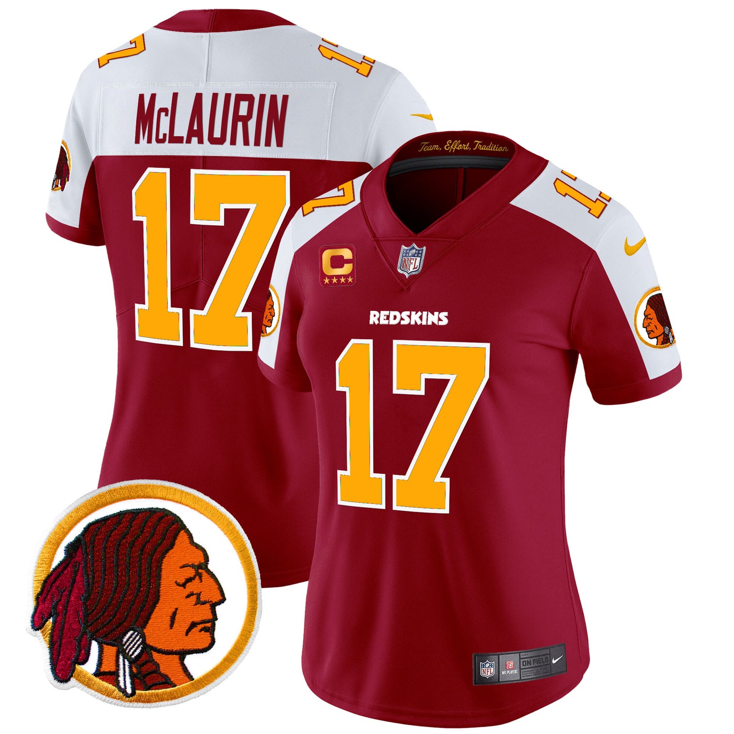 Women's Washington Redskins Throwback Vapor Limited Jersey V2 - All Stitched