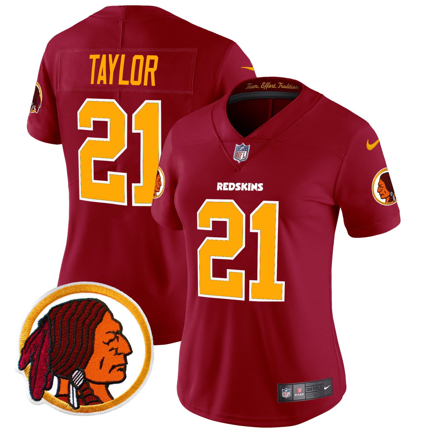 Women's Washington Redskins Throwback Vapor Limited Jersey V2 - All Stitched