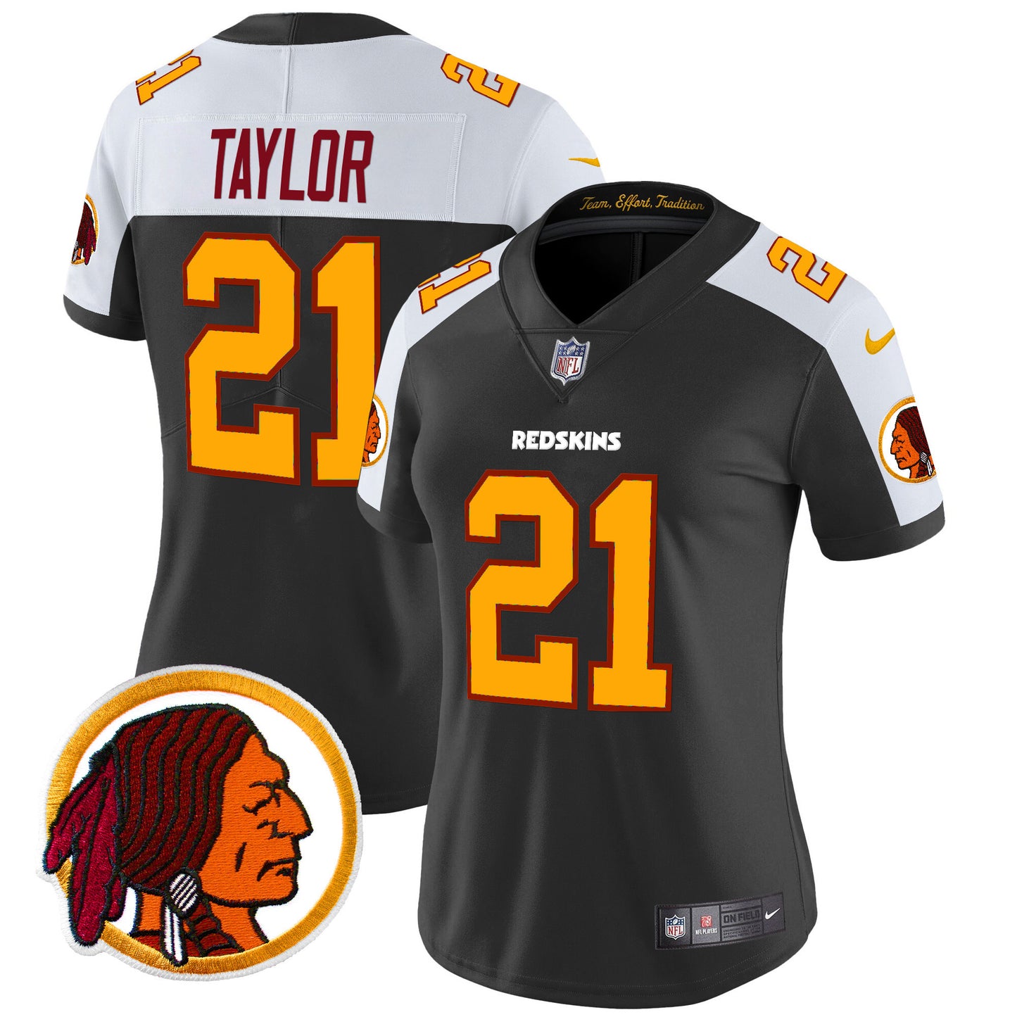 Women's Washington Redskins Throwback Vapor Limited Jersey V2 - All Stitched