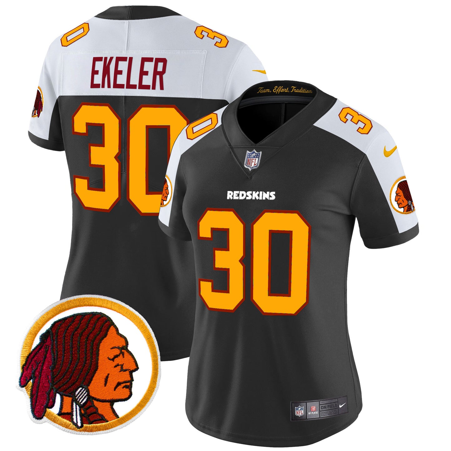 Women's Washington Redskins Throwback Vapor Limited Jersey V2 - All Stitched